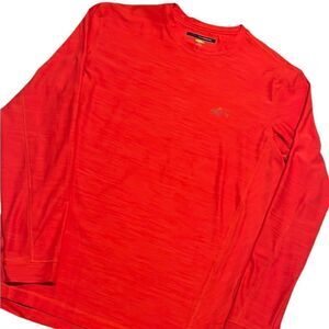 Greg Norman Collection Red Long Sleeve Crew Neck Tee Men's Medium